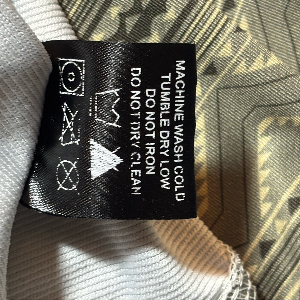 Men's Rafter C Western Aztec pattern Quarter zip shirt - Olive - Picture 5 of 6